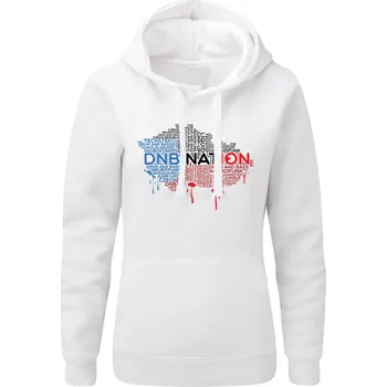 Dámská mikina Dámská mikina s kapucí DNB Nation Velikost: L, Barva: Bílá