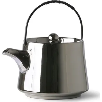 Stříbrná keramická ručně vyrobená konvička Bold &amp; Basic - 0,7L