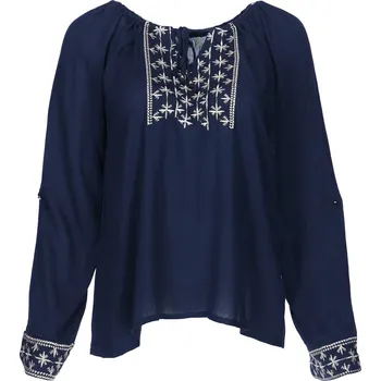 Dámská halenka Exguiss ST-045/102768 barva: modrá tm, velikost: M