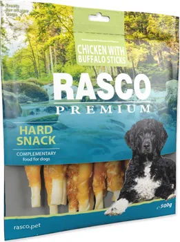 Pamlsek pro psa Rasco Premium tyčinky bůvolí obalené kuřecím masem 500 g
