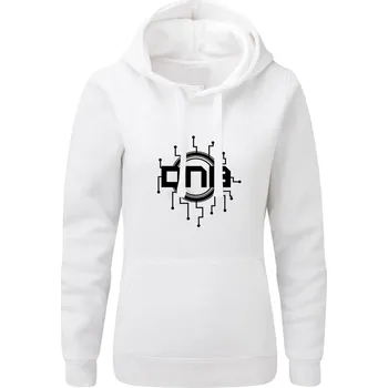 Dámská mikina Dámská mikina s kapucí DNB SYSTEM Velikost: XS, Barva: Bilá - Design 2