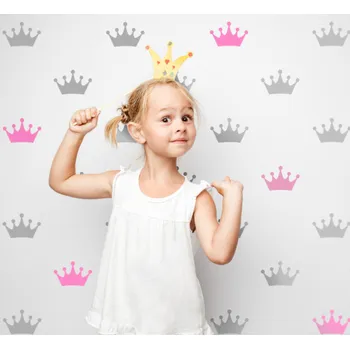 Samolepící dekorace DEKORACJAN Samolepky - Korunky barevna varianta: růžová