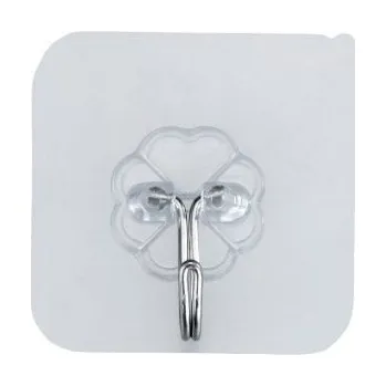 Věšák Víceúčelový samolepící háček - Transparentní