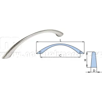 Nábytkové kování Nabytekmorava Úchytka obyčejná satina 990
