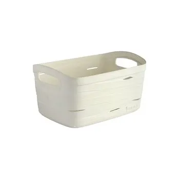 Košík RIBBON dvě ucha XS 22x12x16cm bílý