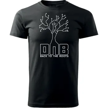 Pánské tričko Pánské tričko DNB Tree Velikost: 4XL, Barva: Černá - Design 2