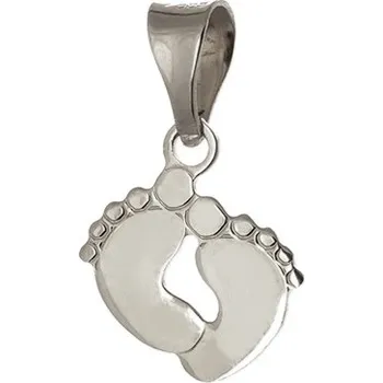 Přívěsek Přívěšek z bílého zlata nožičky ZZ0741F + dárek zdarma