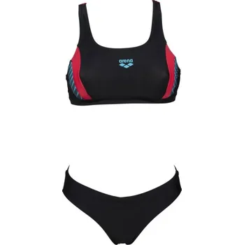 Dámské plavky Arena W Threefold Two Black/Anguria 38