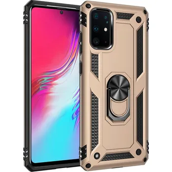 Pouzdro na mobilní telefon Armor ring obrněné ochranné pouzdro pro Samsung Galaxy S20+ Barva: Béžová