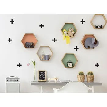 Samolepící dekorace Pastelowe Love Samolepky křížky - velké barva: žlutá