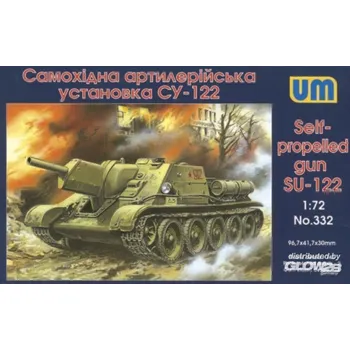 Plastikový model Unimodel 1/72 SU-122 Self-propelled gun