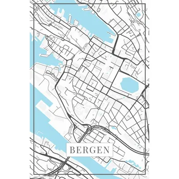 Plakát Plakát, Obraz - Bergen white