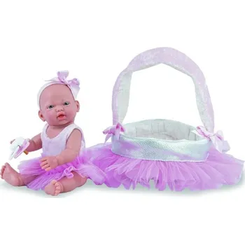 Panenka Realistické miminko - holčička - Venuška s třpytivým košíčkem od španělské firmy Marina & Pau (Mini Golosinas Tutu - 21 cm - balené v sáčku)
