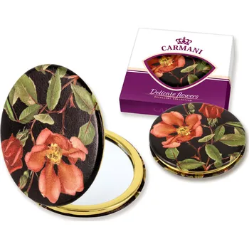 Carmani® Carmani - Kosmetické zrcátko s květinou Čajová růže - 8,5*8,5 cm