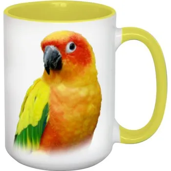 Pánské oblečení Hrnek velký barevný s potiskem Aratinga sluneční