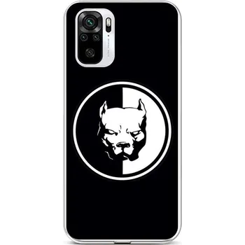 Pouzdro na mobilní telefon Kryt Xiaomi Redmi Note 10 silikon Černobílý pitbull (obal neboli pouzdro na Xiaomi Redmi Note 10)