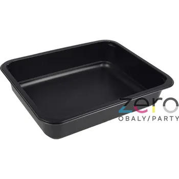 Jednorázové nádobí Vanička zatavovací PP 1dílná (227x178x40 mm) - černá