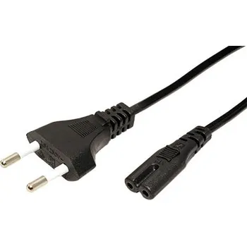 Value Kabel síťový 2pinový, CEE 7/16(M) - IEC320 C7, 1,8m, černý - 19.99.2096