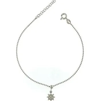 Řetízek Stříbrný řetízek na nohu s kormidlem