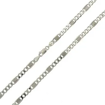 Řetízek Stříbrný pánský řetízek se zdobením délka řetízku 50cm