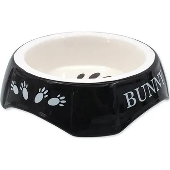 Miska pro psa Miska SMALL ANIMAL potisk Bunny černá (1ks)
