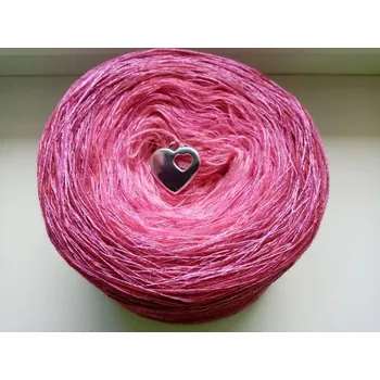 Příze Nová pivoňka 2-nitka 1500m s viskozou (Duhové klubko s viskozou Nová pivoňka)