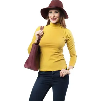 Dámské tričko Latynka 8059 triko stoják dl.rukáv barva: oranžová, velikost: S/M