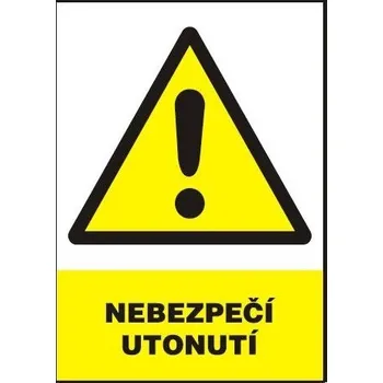 Nebezpečí utonutí, tabulka 210x297mm, plast