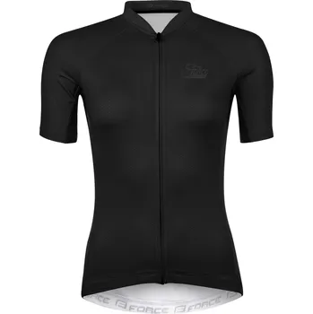 cyklistický dres Dámský dres FORCE PURE krátký rukáv černý XS