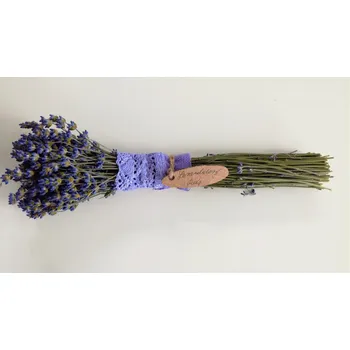 Svatební dekorace Střední kytička levandule s fialovou krajkou Velikost S: střední