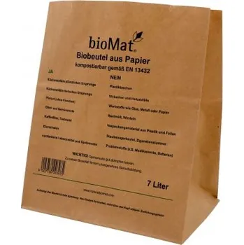 Pytle na odpadky bioMat Sáčky bioMat® kraft-papírové kompostovatelné 7 litrů (40ks)