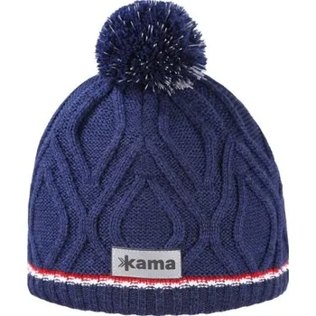 Čepice Kama dětská pletená Merino čepice B90 108 - tmavě modrá M