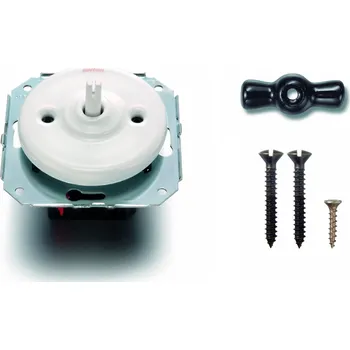 vypínač FONTINI by Font Barcelona Porcelánový vypínač Garby Colonial bílý/klička černá Řazení: Vypínač č.6 – schodišťák – ovládá se ze 2 míst 31 308 17 27