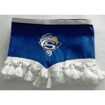 Stínítko do auta Kompletní sada závěsů pro SCANIA, barva modrá a bílé střapce