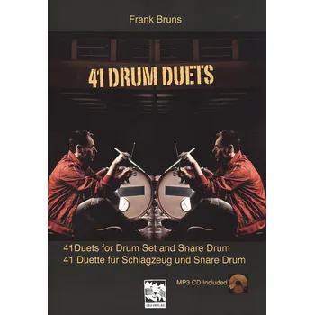 41 DRUM DUETS by Frank Bruns + CD / bicí souprava + malý buben