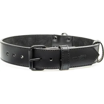 Obojek pro psa Kožený obojek s velurem černý 40 mm - OBV.100160 CER Velikost (obvod v cm): 50 - 60 cm