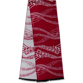 Šála Teplý šál s partiturou červený