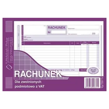 Set školních potřeb Rachunek dla zwolnionych podmiotowo z VAT 231-3