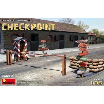 Plastikový model Miniart 1/35 Checkpoint (diorama set)