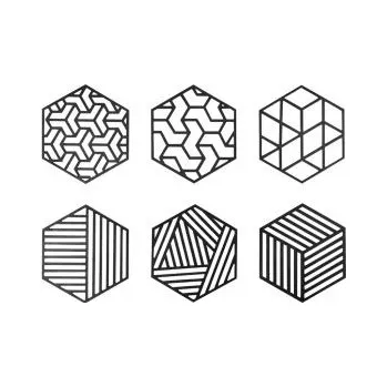 Obraz Podložky pod nápoje Nox Carved Coasters ze dřeva s možností výměny či vrácení do 30 dnů - COA2