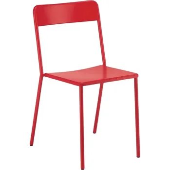 Červená kovová zahradní židle COLOS C 1.1/1