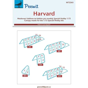 Plastikový model Peewit 1/72 Canopy mask Harvard (SP.HOB.)