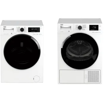 Set pračky a sušičky Beko WTV 8744 CSXWADST + DH 8544 CSFRX