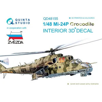 Plastikový model Quinta studio 1/48 Mi-24P Crocodile 3D-Printed Interior (ZVE)