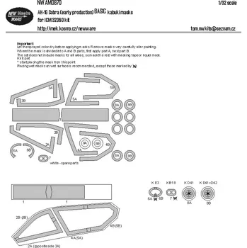 Plastikový model New Ware 1/32 Mask AH-1G Cobra BASIC (ICM 32060)