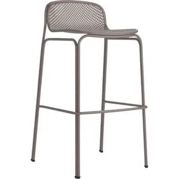 Šedá kovová zahradní barová židle COLOS VILLA 3A 75 cm