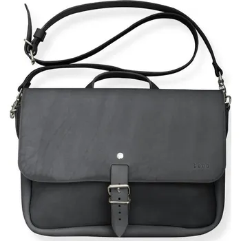 Eggo Jakobson kožená aktovka přes rameno Šedá