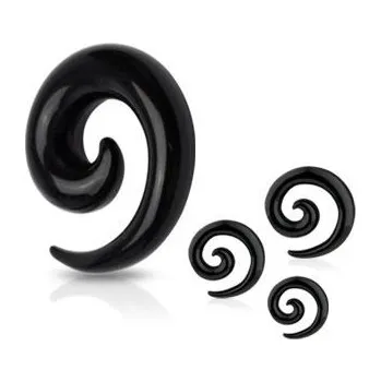 Piercing Roztahovák spirála černá (2,5 mm)