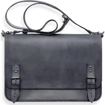 Eggo Benedict large velká kožená brašna přes rameno Šedá