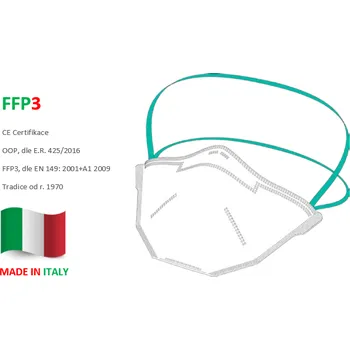 respirátor Respirátor FFP3 skládací bez ventilku NR BLS 503 opakované použ., 20 ks + dárek zdarma regenerace respirátorů